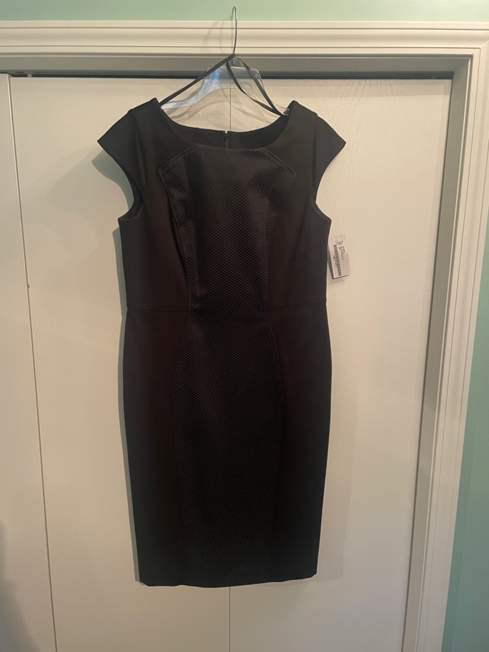 Classic Black Cap-Sleeve Sheath Dress